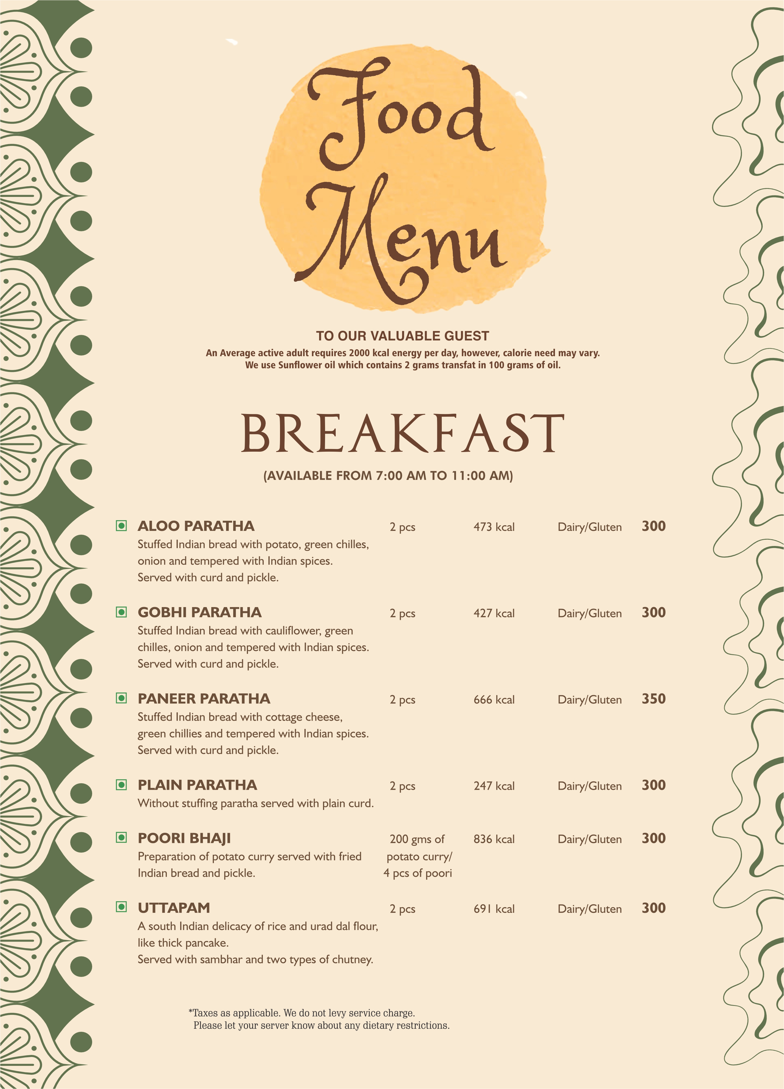 Menu 11
