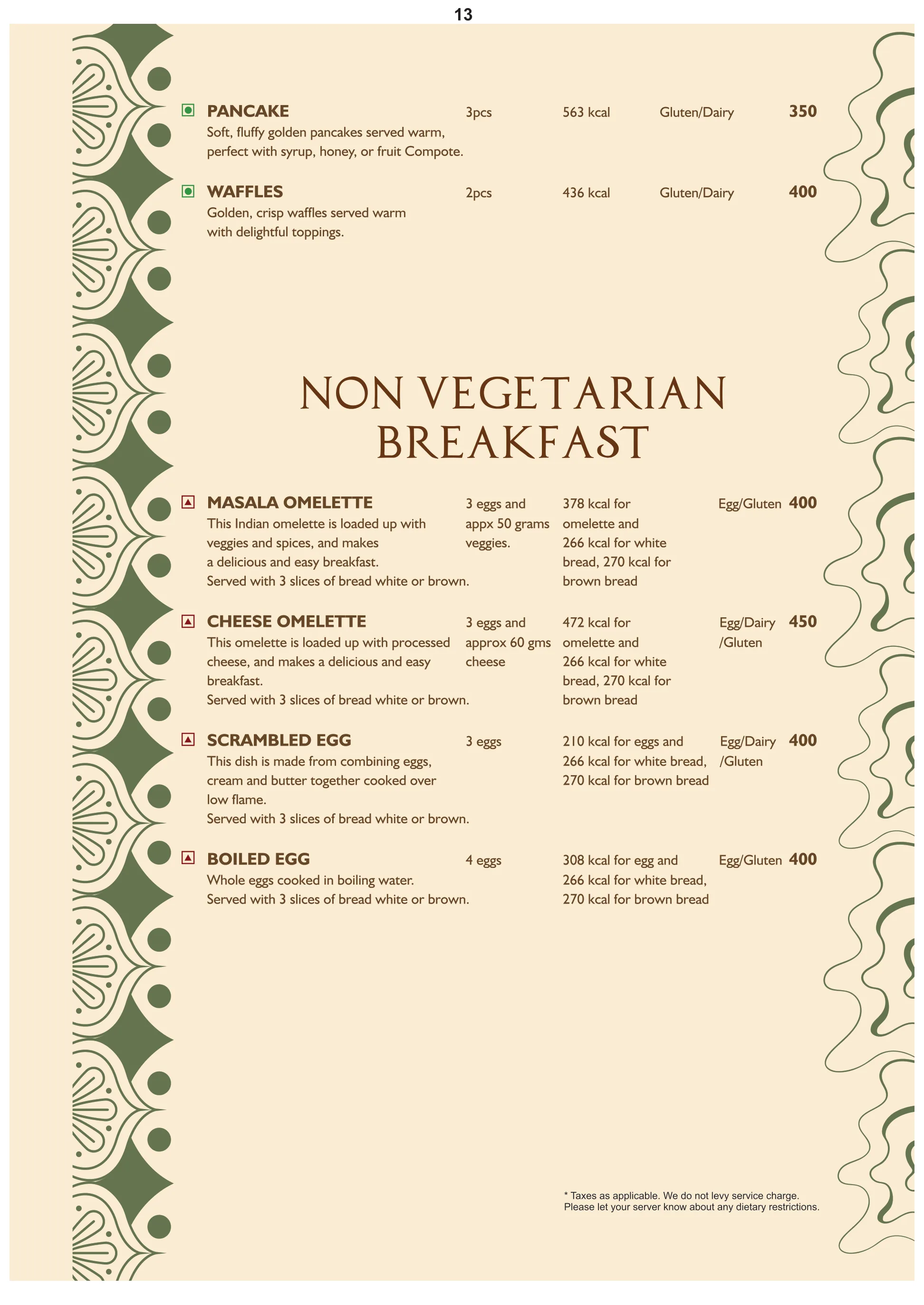 Menu 13