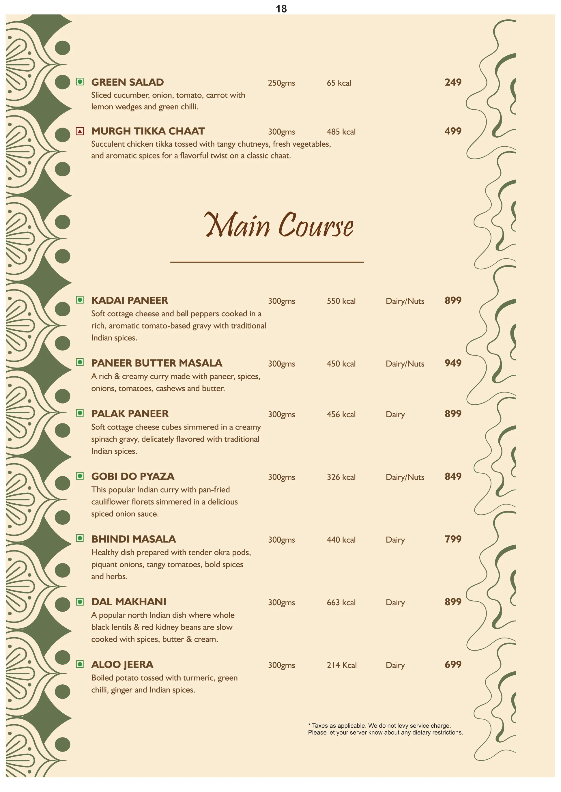 Menu 18