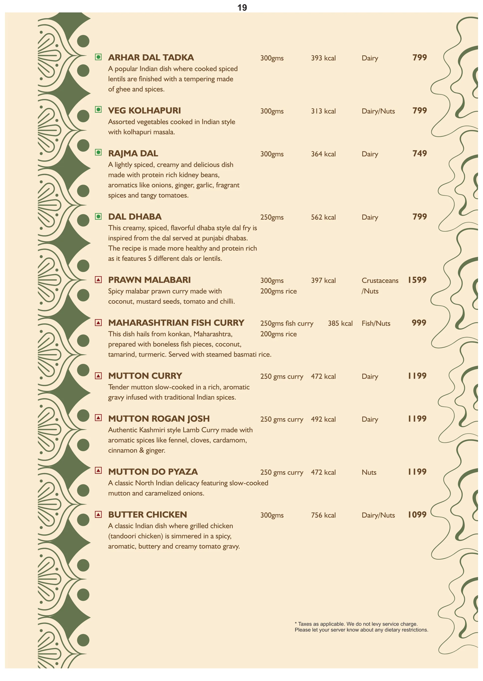 Menu 19