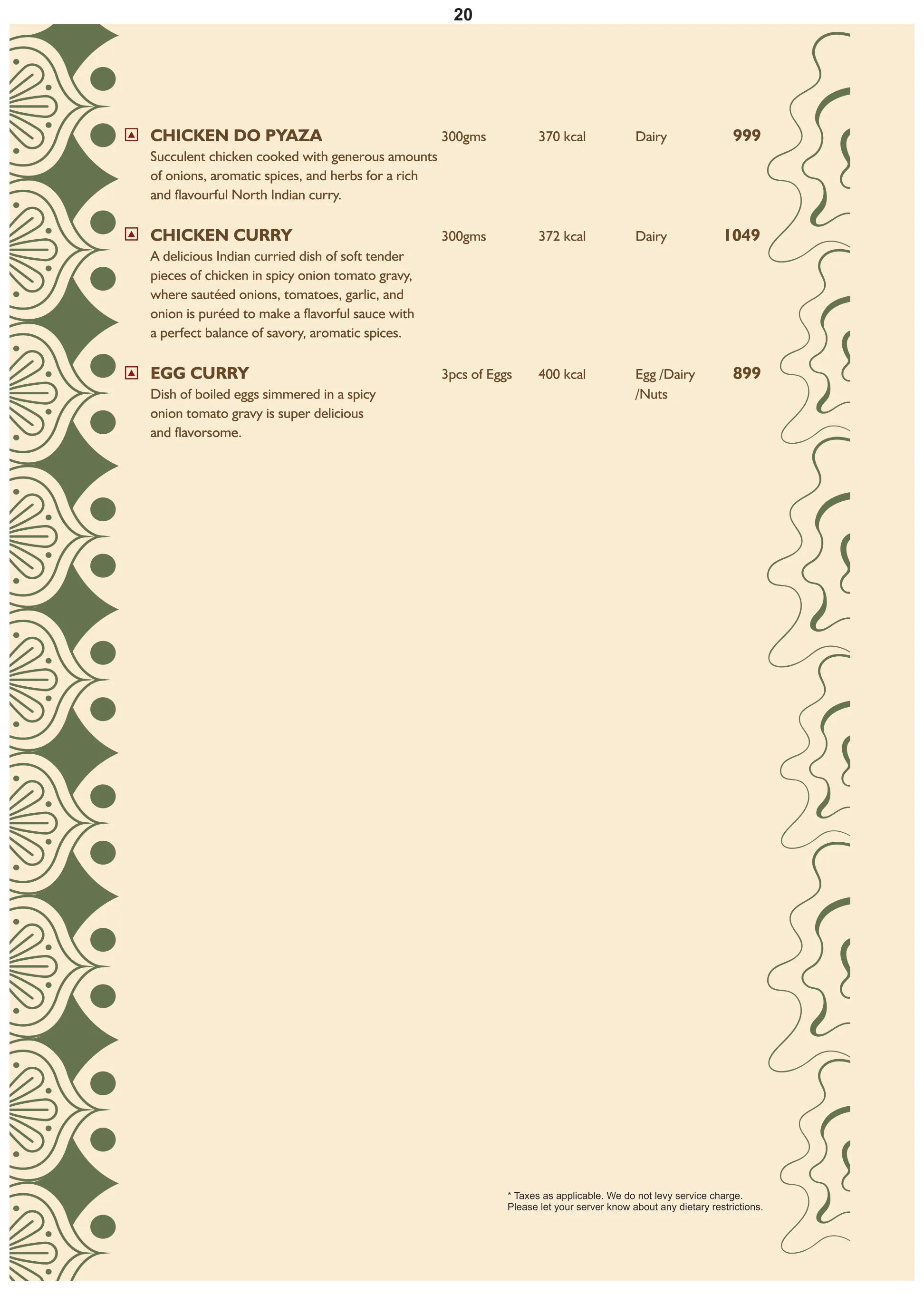 Menu 20