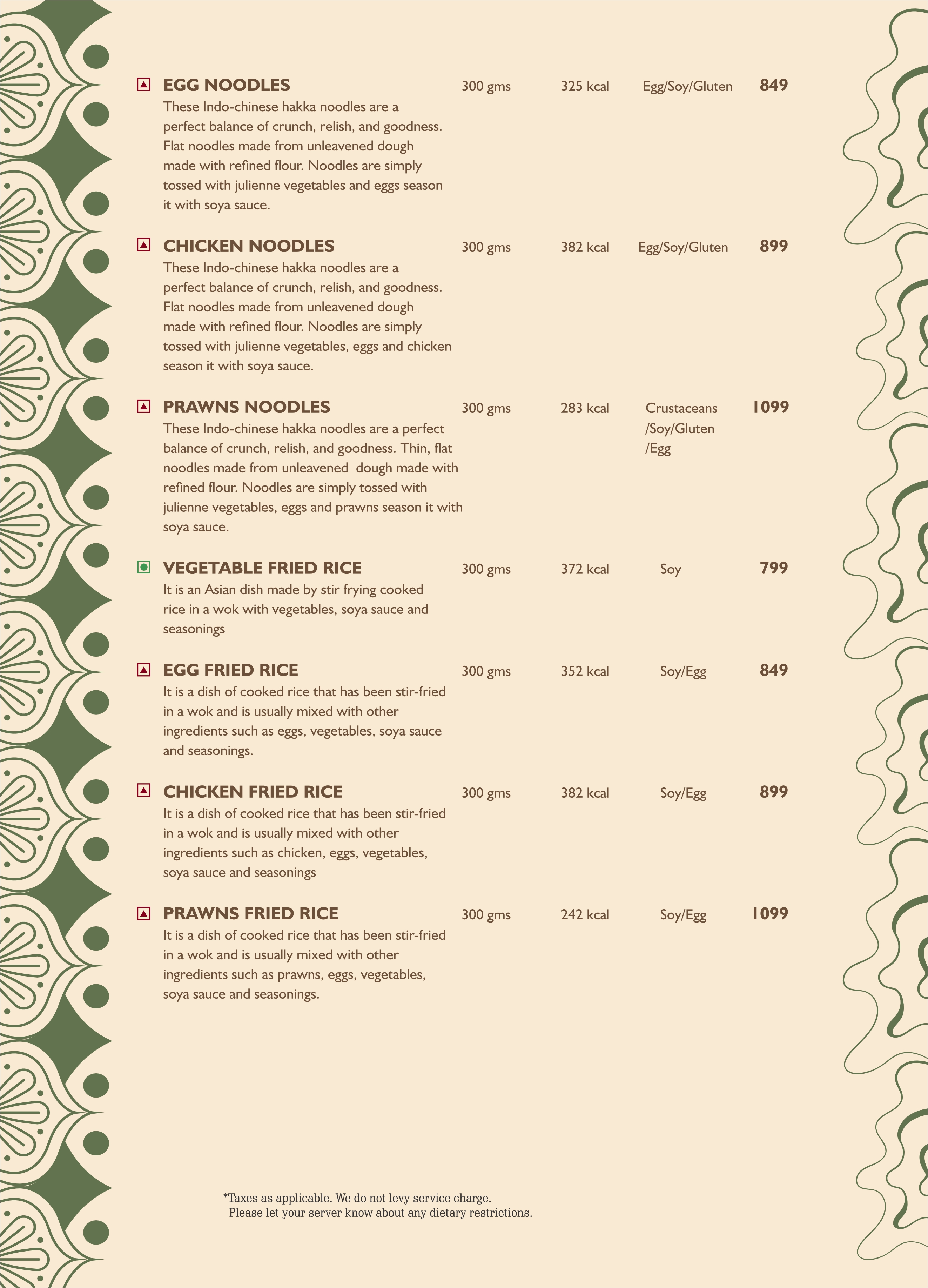 Menu 25