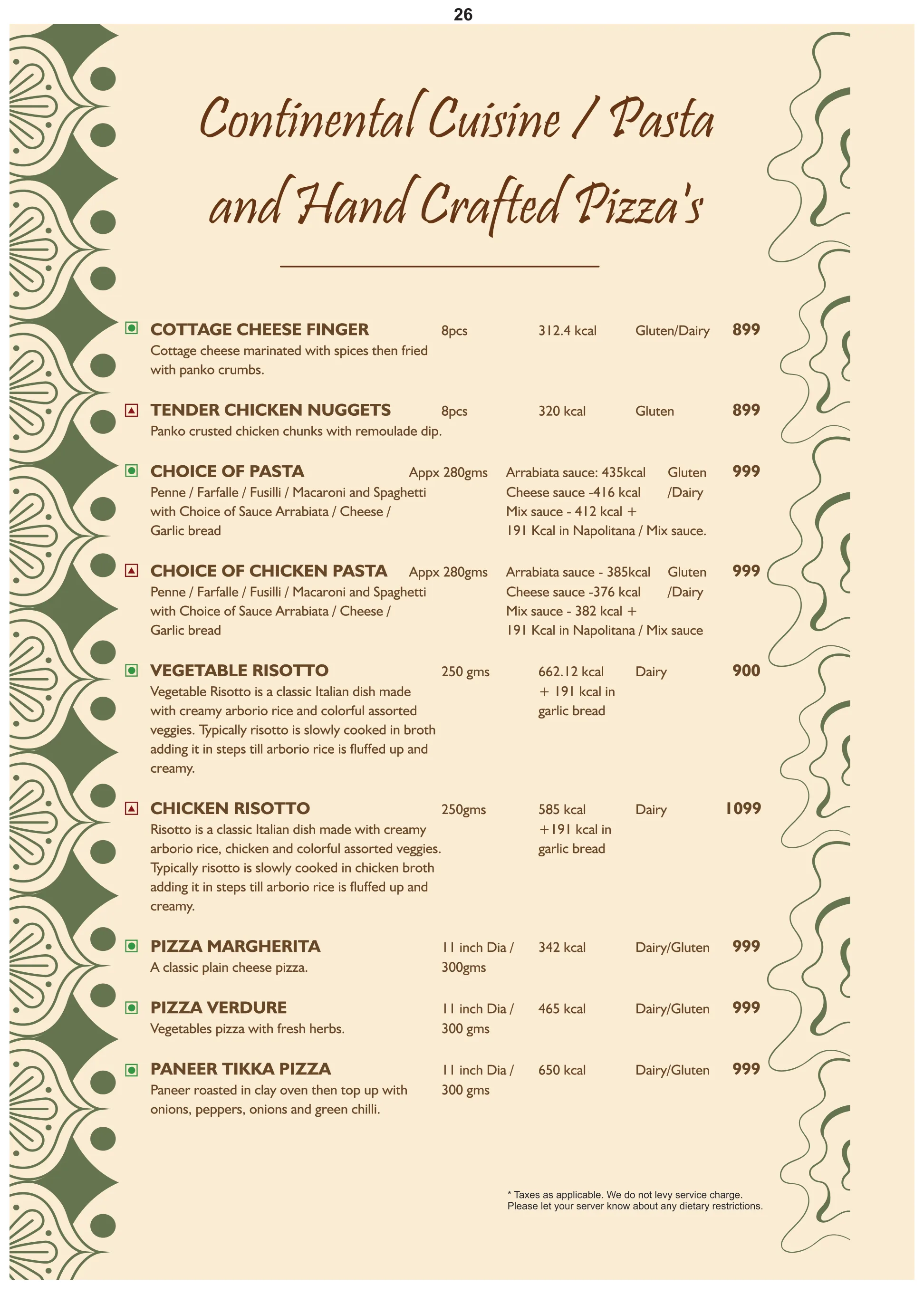 Menu 26