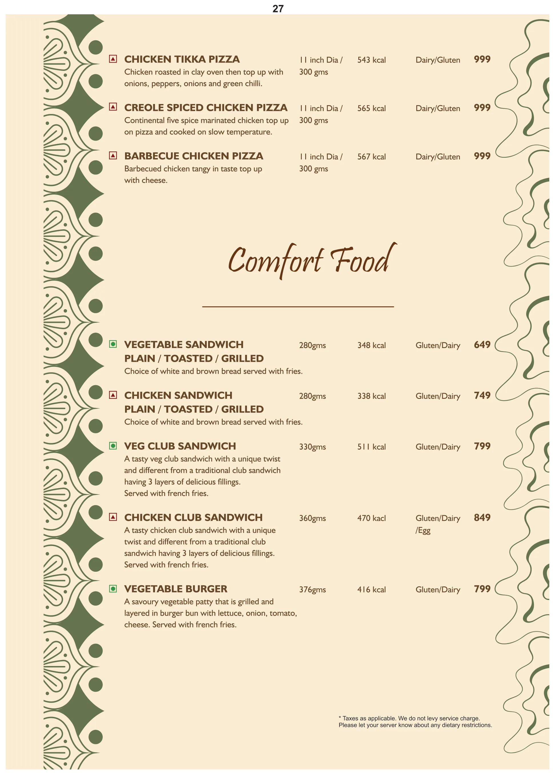 Menu 27