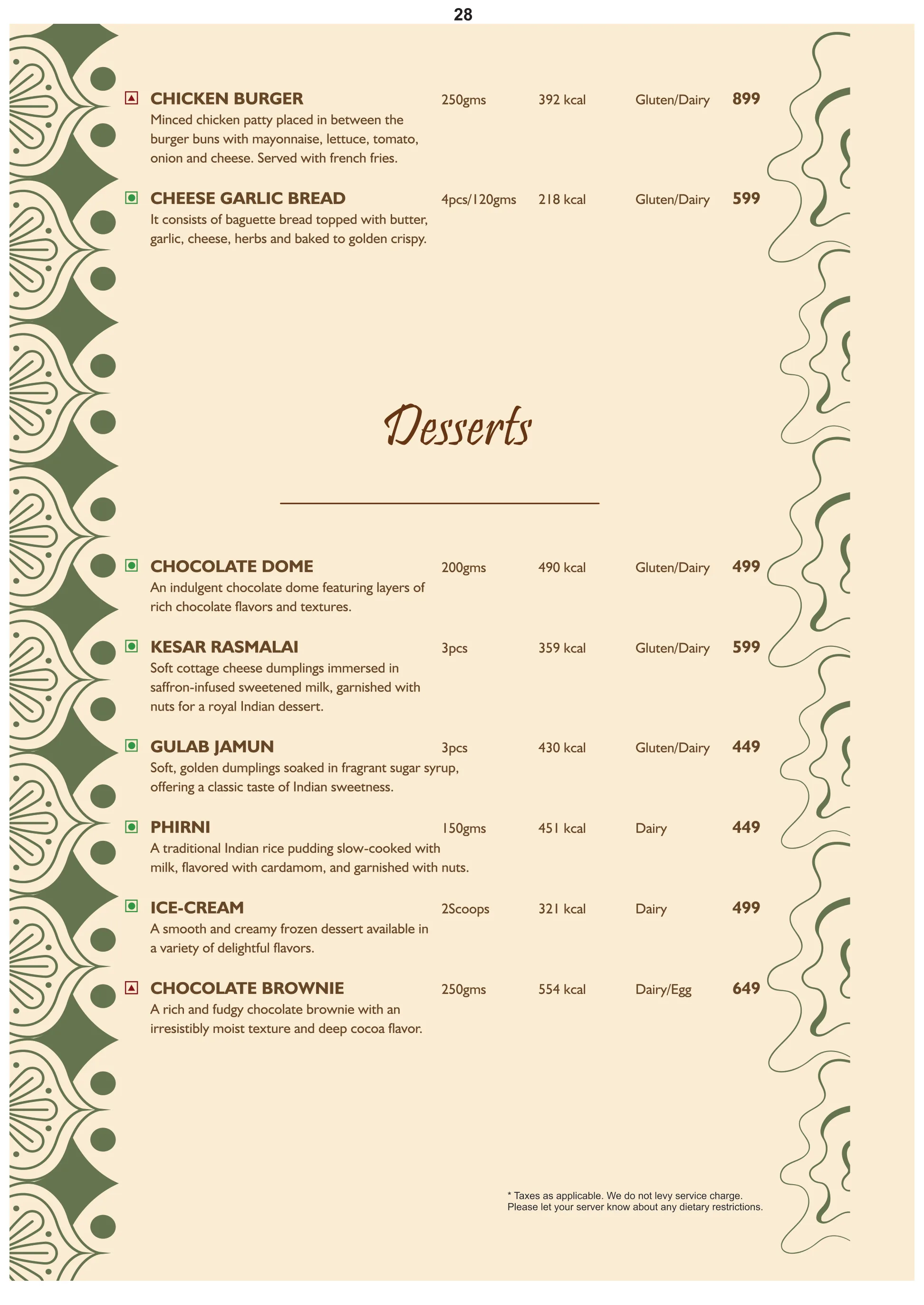 Menu 28