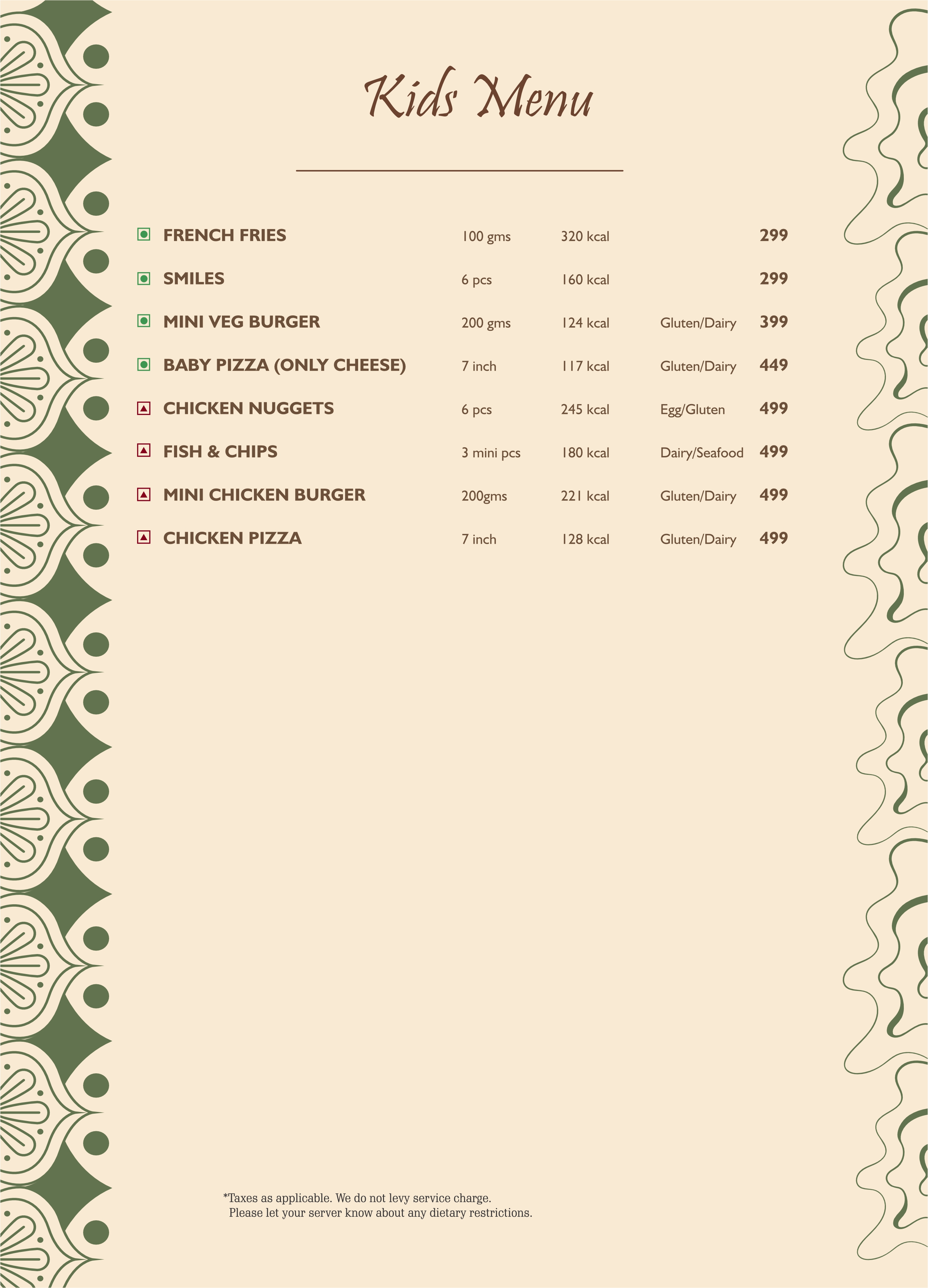 Menu 29