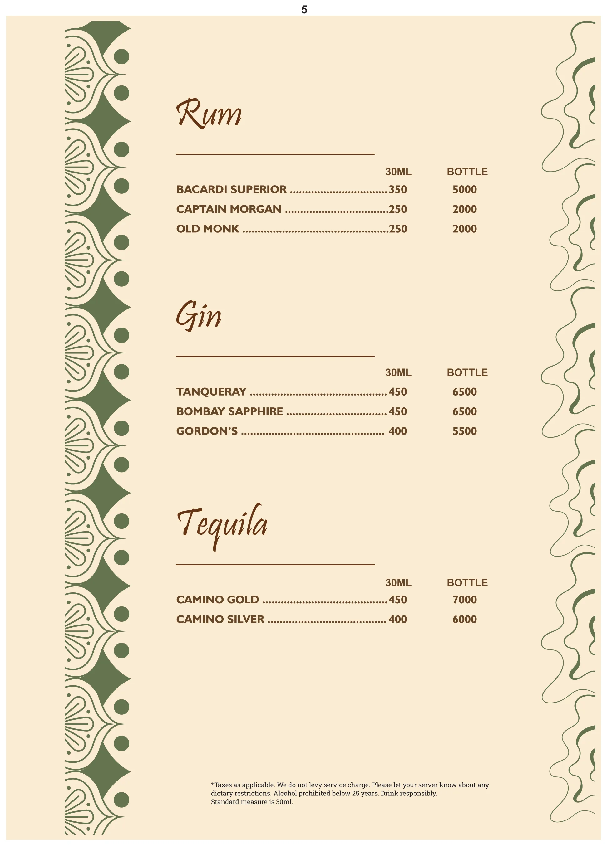 Menu 5