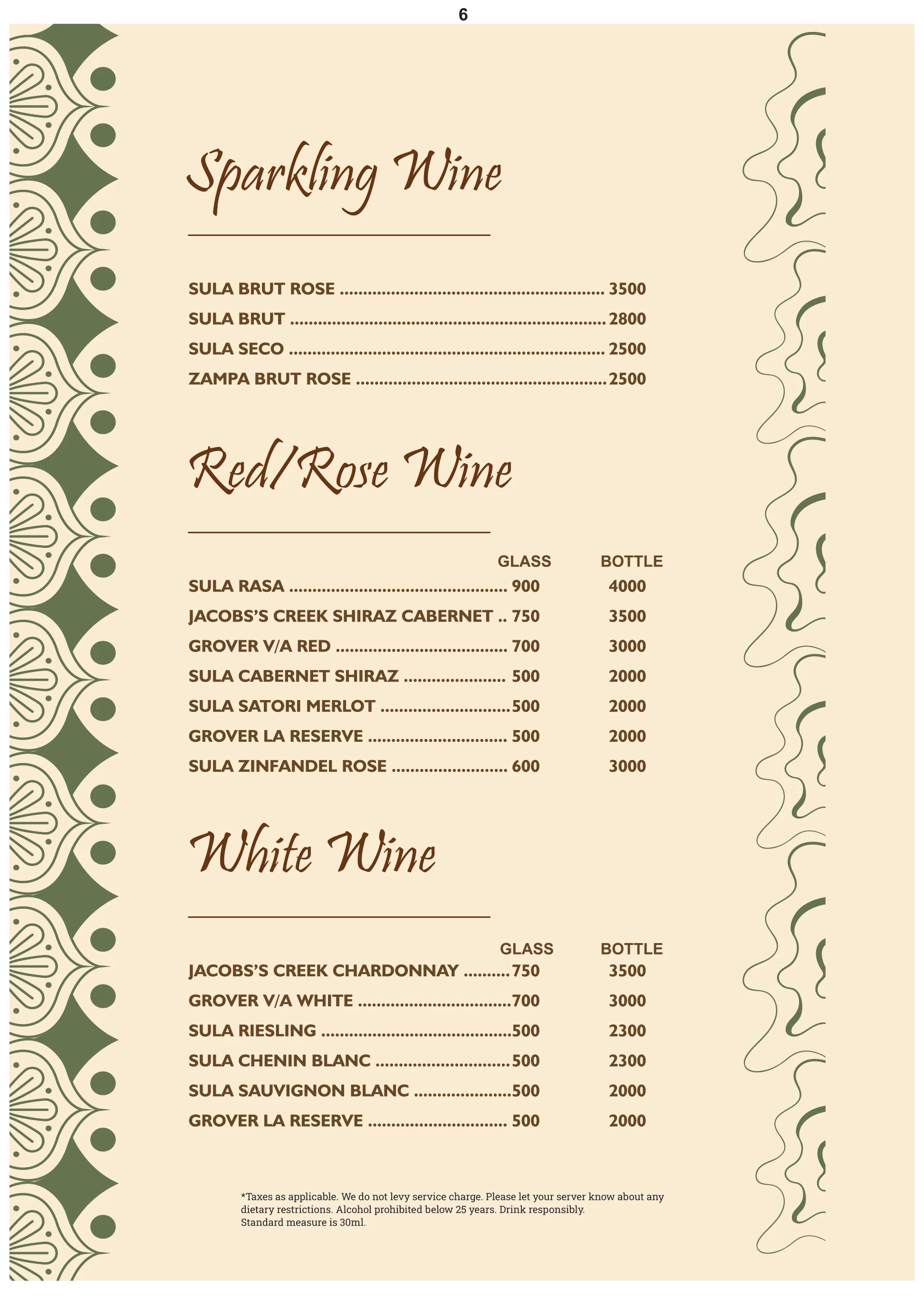 Menu 6
