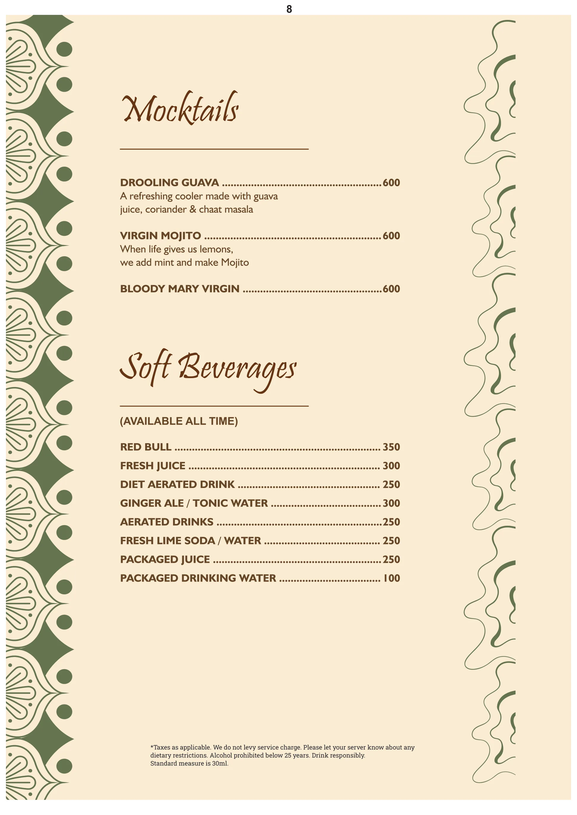 Menu 8